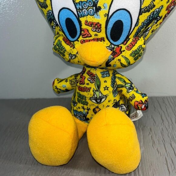 Looney Tunes Sticker Bomb Tweety Bird Stuffed Animal Plush Toy 9" made in USA - Picture 3 of 16